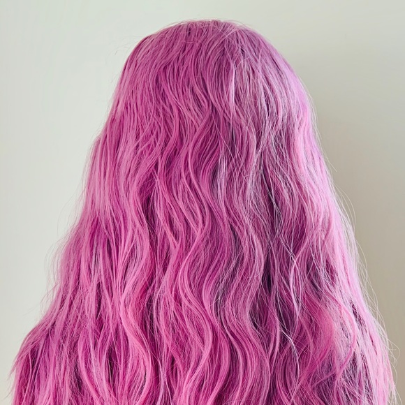 Gorgeous 24” Pink Berry 13x2.5 Lace Front Premium Fiber Wig for Daily Wear/Event - Picture 12 of 13